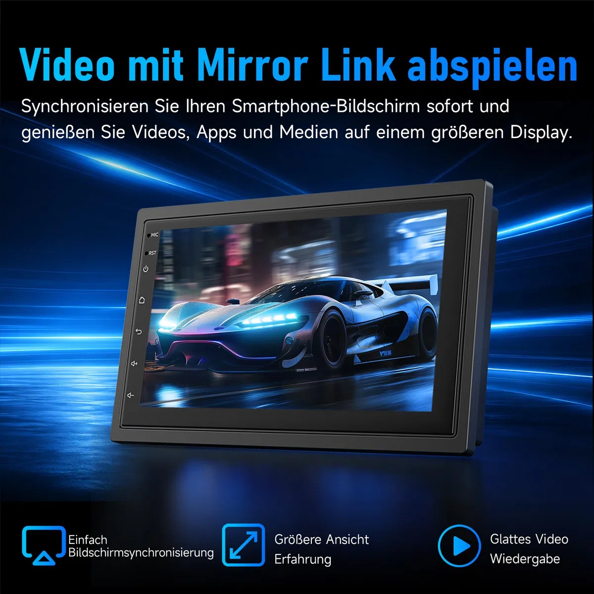 Haudio 2 Din Autoradio mit Wireless CarPlay & Android Auto, 7 Zoll IPS Bildschirm, GPS, Sprachsteuerung, LFB, FM/RDS/AM,25 UI-Designs,Rückfahrkamera, 2+64GB, für alle PKW Fahrzeuge(Aktualisierte CPU)