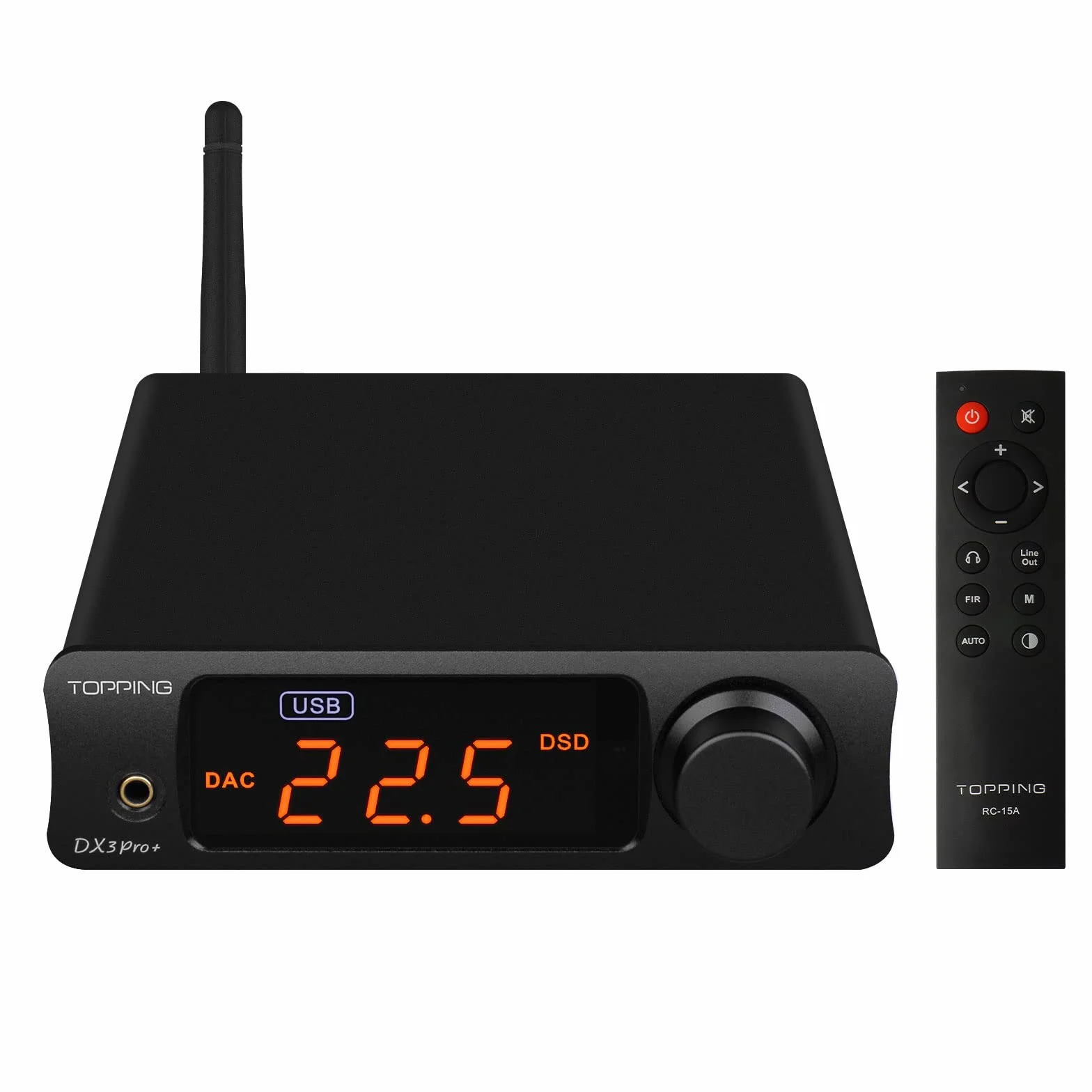 Topping DX3 Pro Bluetooth 5.0 Kopfhörerverstärker LDAC DSD512 DAC Schwarz