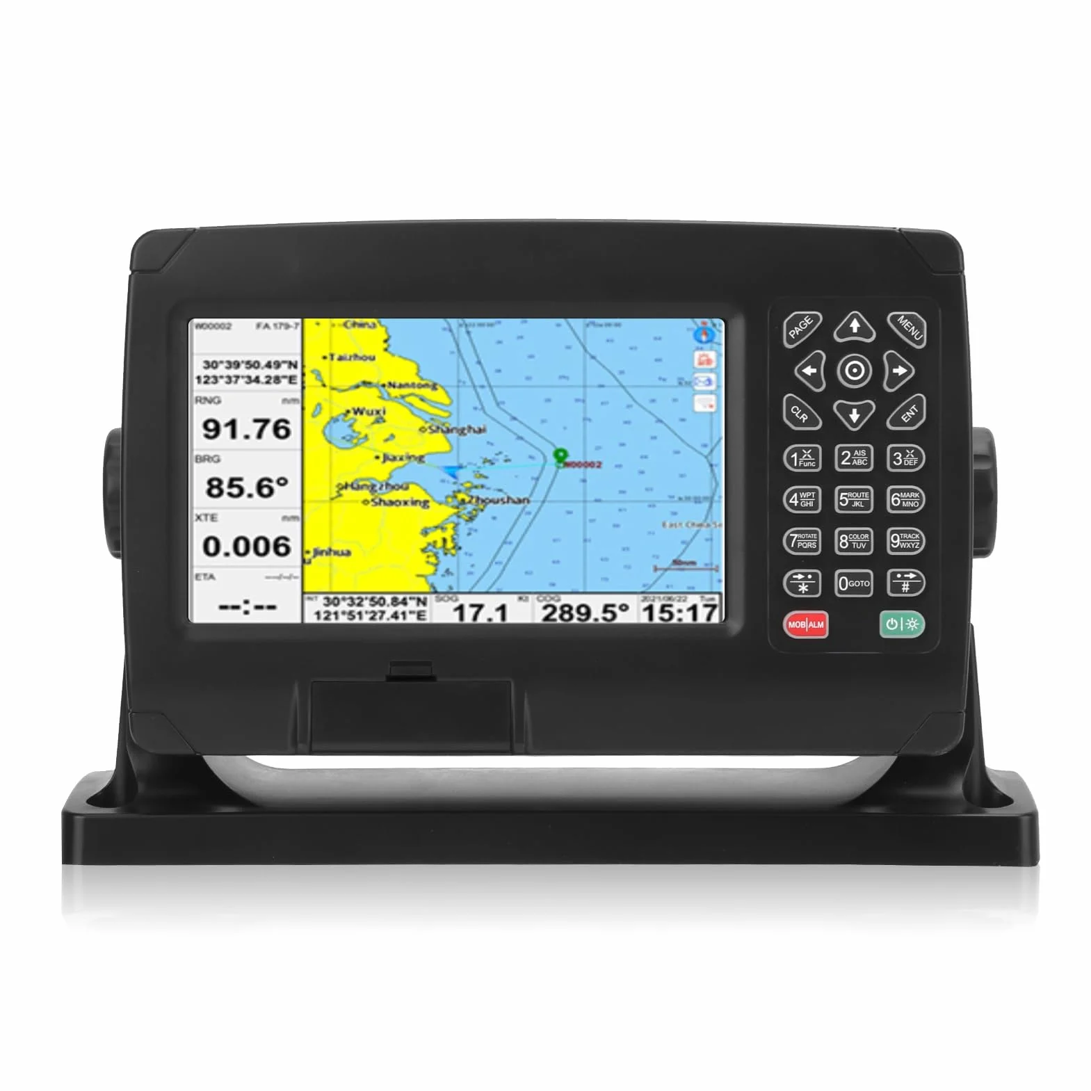 Ymiko GPS-Kartenplotter-Satellitennavigator, Marine-GPS-Navigator, Transponder mit GNSS-Antenne Dual Map System IPX6 Wasserdicht für Marineboote