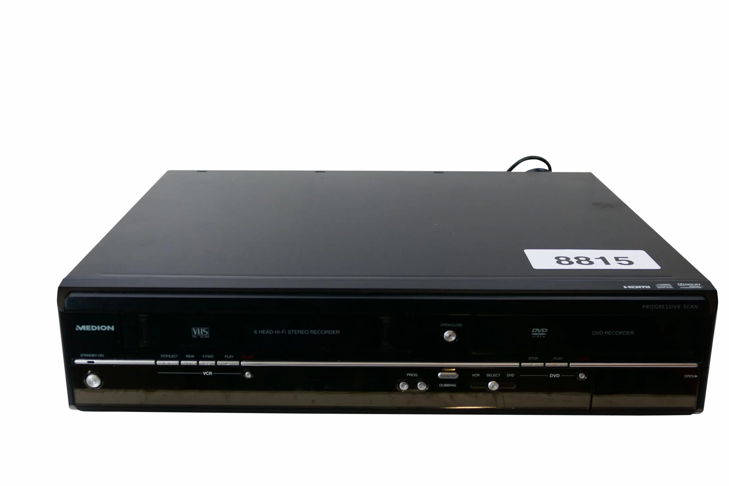 MEDION MD 83425 DVD / VHS-Recorder Kombi-Gerät (DVB-T & Analog Tuner, HDMI, USB, E70004 Kopierfunktion, Timeshift, EPG, Upscalling auf 1080p)