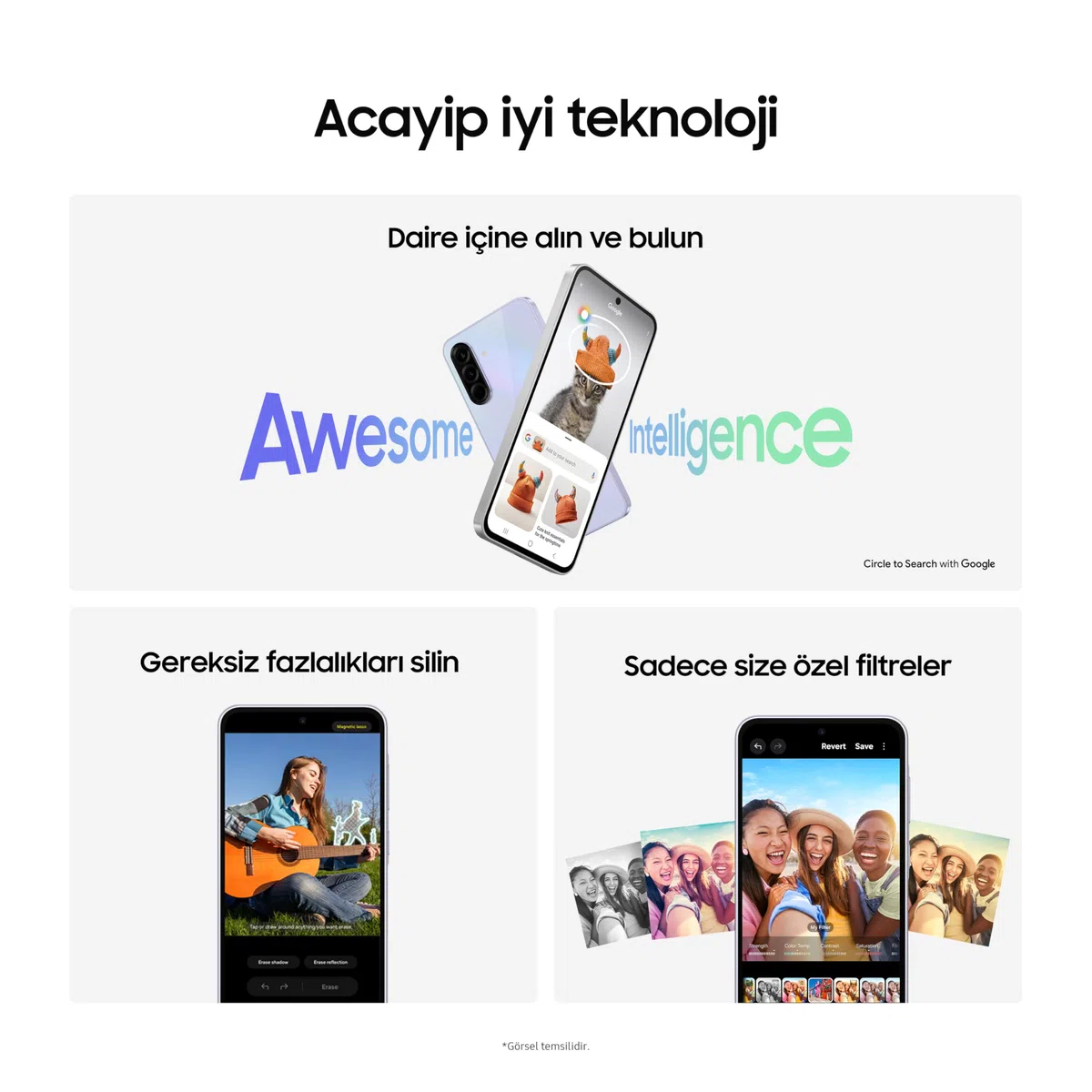 Samsung Galaxy A36 5G Smartphone 256GB 8GB RAM hellgrau Octa-Core-Prozessor