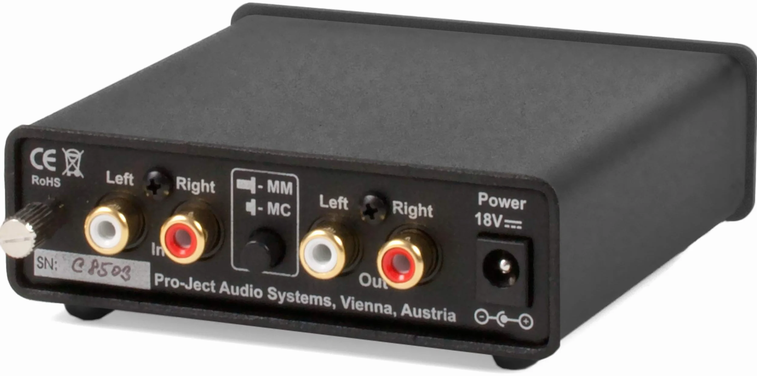 Pro-Ject Phono Box MM/MC Phono Vorverstärker mit Hochpegelausgang silber