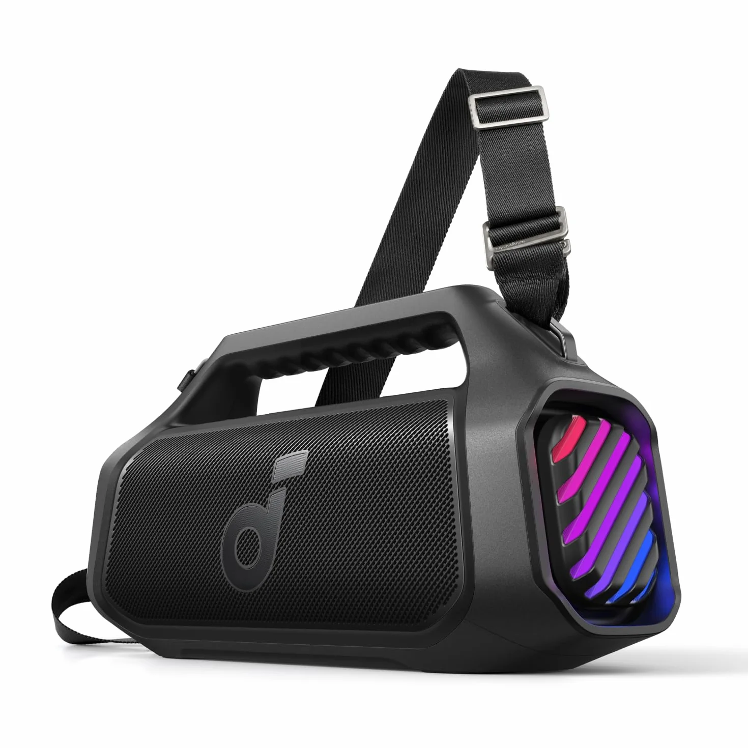 soundcore Boom 2 Plus Outdoor Lautsprecher, 140W, 2+2 Channel, BassUp 2.0, 20h, Schnellladung, IPX7 wasserdicht, RGB Lichter, USB-C, Power Bank, BT 6.0, tragbarer Bluetooth Lautsprecher, Camping