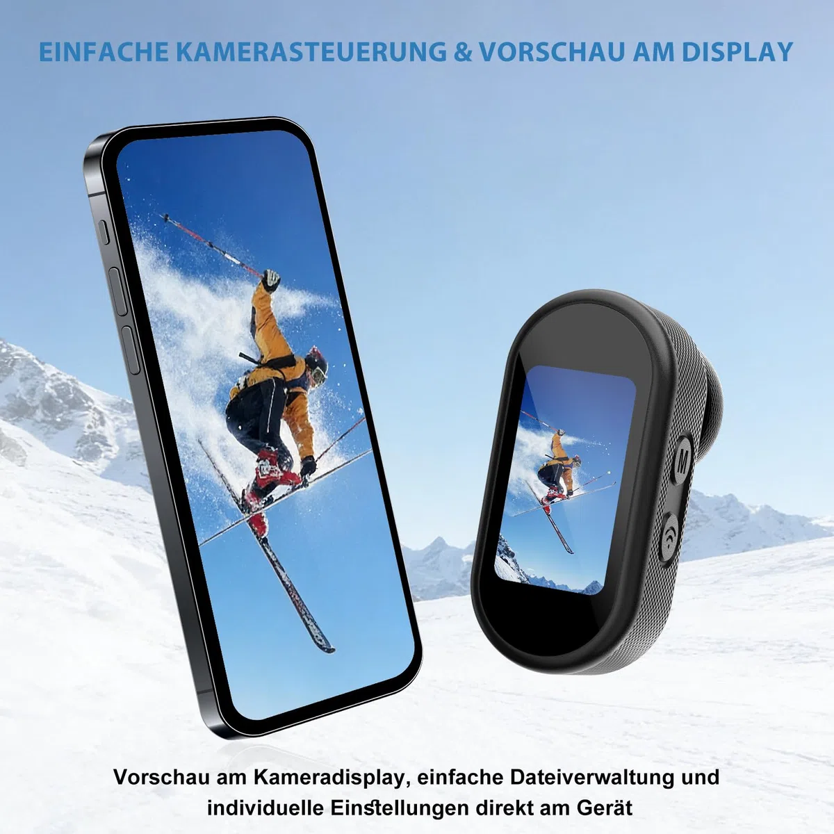 sakalaka 4K Mini Körperkamera, Tragbare Daumengroße Bodycam mit 64GB Karte, Handfreie POV Kamera, Mini Action Video Kamera, Vlogging Kamera ideal für Sport, Haustiere & Reisen