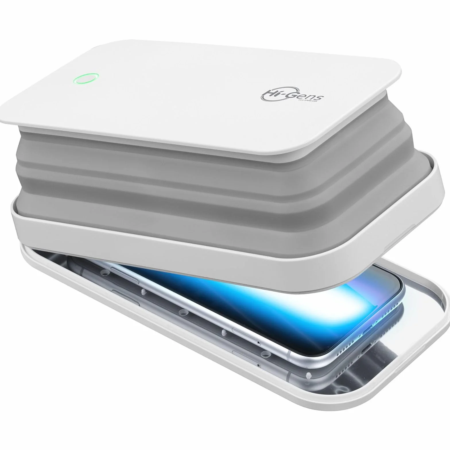 cellularline - UV-C Desinfektionsgerät, LED-Sterilisator zur Sterilisation des Smartphones, mit Ultraviolettlicht-Emission (UV-C), sterilisiert 99,9% der Bakterien
