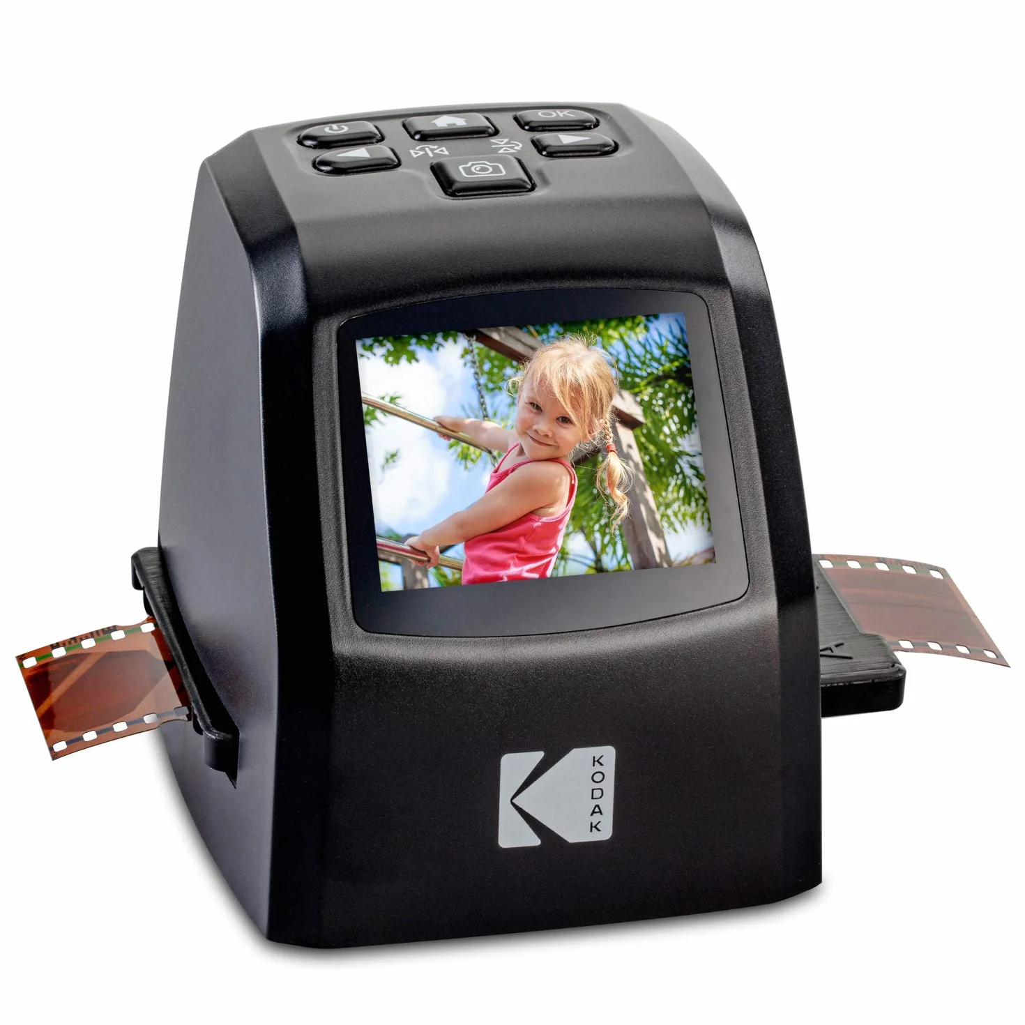 KODAK Mini digitaler Film- und Diascanner – konvertiert Filmnegative und Dias von 35 mm, 126, 110, Super-8 und 8 mm in JPEG-Bilder mit 22 Megapixeln – 3,5 Zoll-LCD-Anzeige inkl, RODFD20