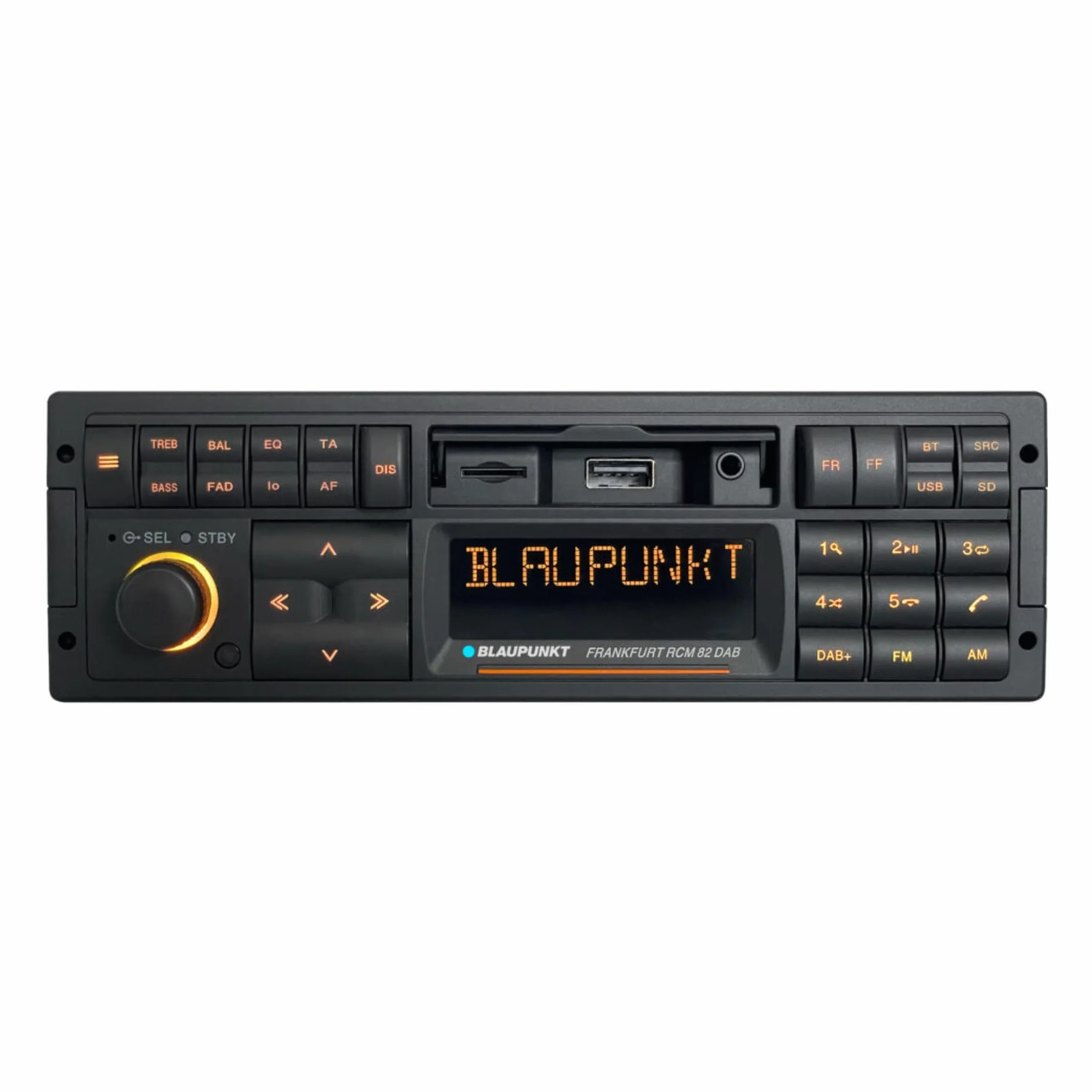Blaupunkt Frankfurt RCM 82 DAB,1-DIN Autoradio, DAB+, Bluetooth, AUX; USB, SD-Karteneingang, Lenkradfernbedienung, Freisprecheinrichtung, Equalizer, 200 Watt, schwarz