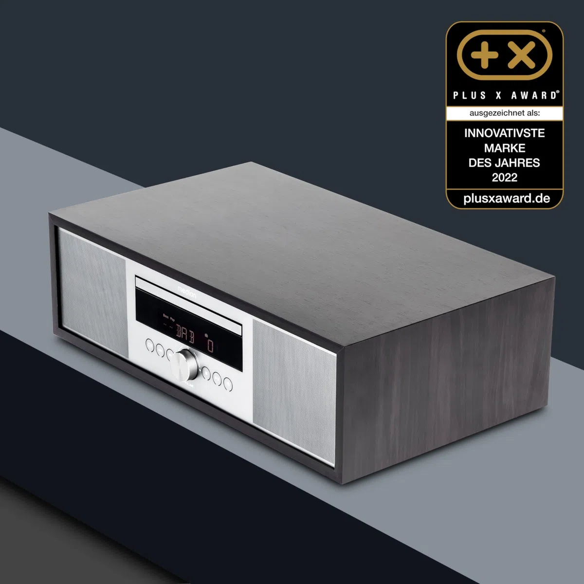 MEDION P64145 Stereoanlage (DAB+, CD, MP3, PLL UKW Radio, USB, Kompaktanlage, Elegantes Design, Weckfunktion, Sleep Einschlafautomatik) schwarz-Silber