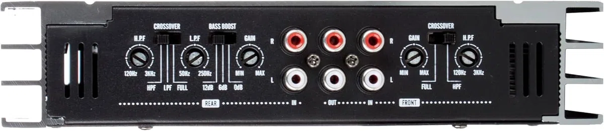 Excalibur X600.4 - Auto Verstärker 4 Kanal - 4X 600 Watt Mosfet HiFi KFZ Endstufe mit Bass-Boost - 2400 Watt Maximum - 2 Ohm Variable Frequenzweiche, Silber