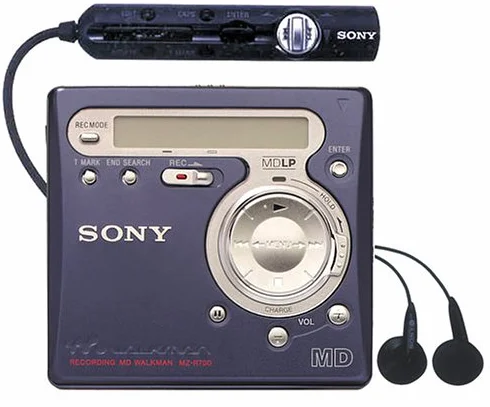 Sony MZ-R700/L tragbarer MiniDisc-Rekorder blau