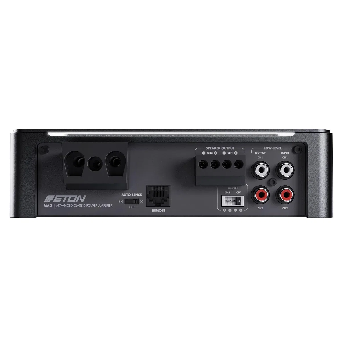 ETON MA 2 – kompakter 2 Kanal Verstärker, leistungsstarke digitale Mini Endstufe für Autos und Reisemobile, Class D Amp mit 2 x 190 W