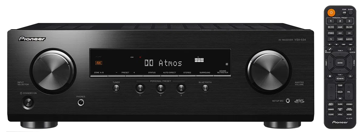 Pioneer VSX-534D(B) Receiver 5x150 Watt Dolby Atmos DTS:X Bluetooth Schwarz