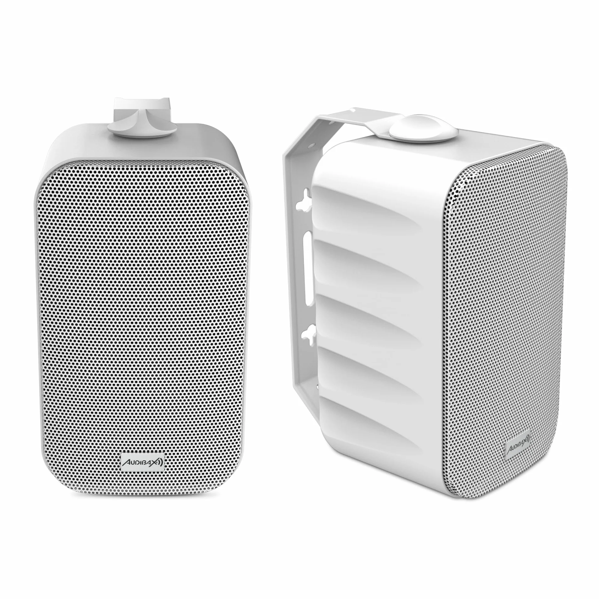 Audibax Delta 52 BT White Bluetooth-Lautsprecher, Hochleistungs-Aktiv-Lautsprecher für die Wand, Bluetooth-kompatibel, hoher Frequenzbereich (80 Hz-20 kHz), Surround-Sound