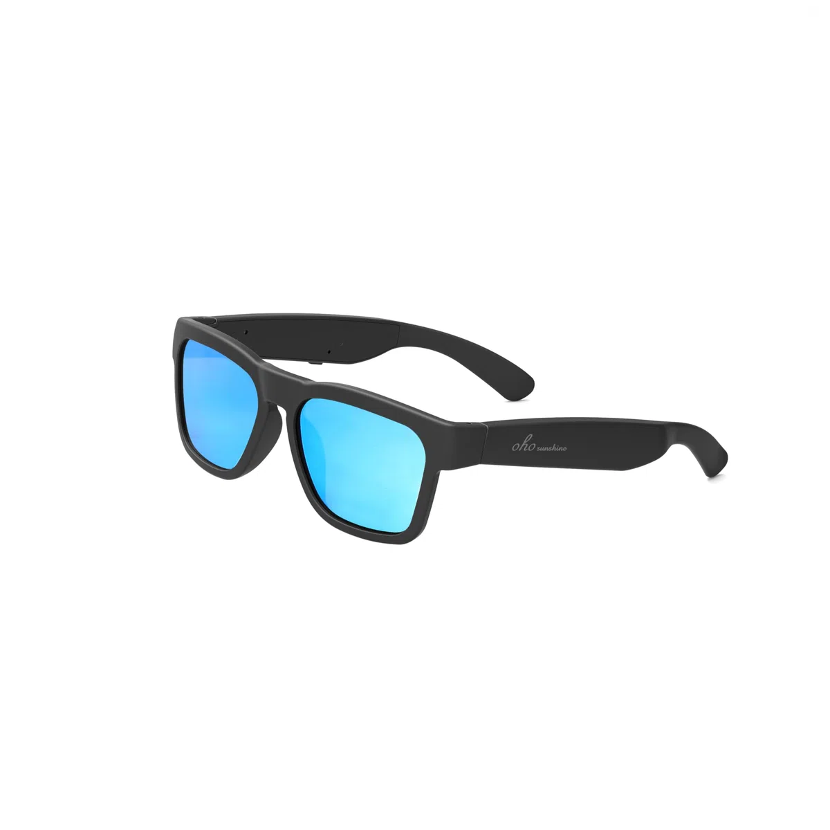 OhO Sunshine Bluetooth Audio Sunglasses, Open Ear Sport Glasses, 10H Playtime, UV400 ANSI Z87.1, Water Resistant