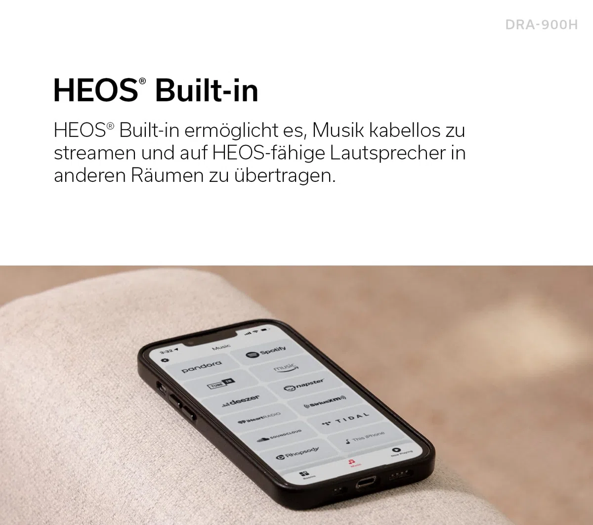 Denon DRA-900H 2.2-Kanal 145W 8K-AV-Verstärker mit HEOS Built-in