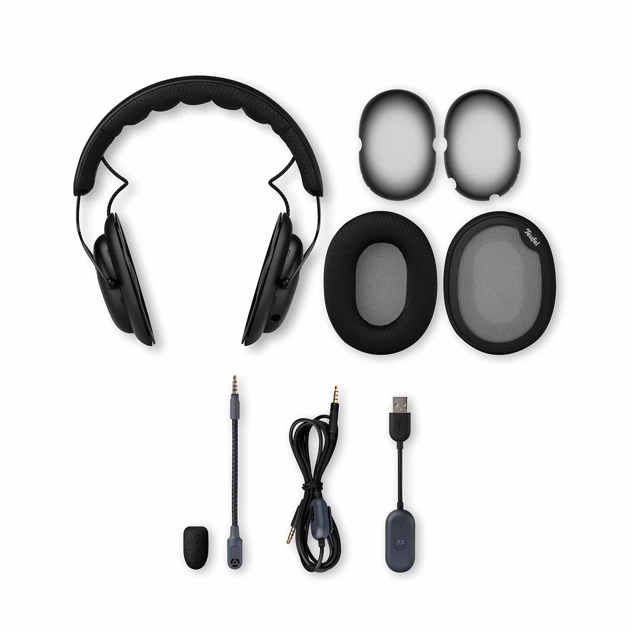 Teufel ZOLA Gaming Kopfhörer 7.1 USB-Soundkarte DTS Headphone:X 2.0 Surround Sound Einstellbarer Mikrofonarm HD-Kondensator-Mikrofon PC Schwarz Grün
