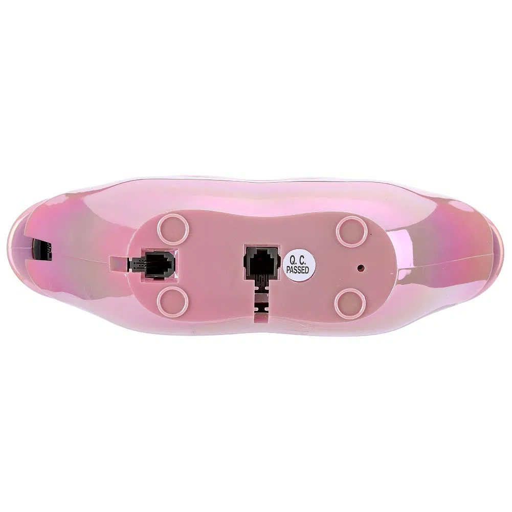 VBESTLIFE Schnurgebundenes Telefon, mundförmiges Lippen-Telefon Desktop-Festnetztelefon mit klarem Ton und Nummernspeicherfunktion für Zuhause, Büro (Purpur Rosa)