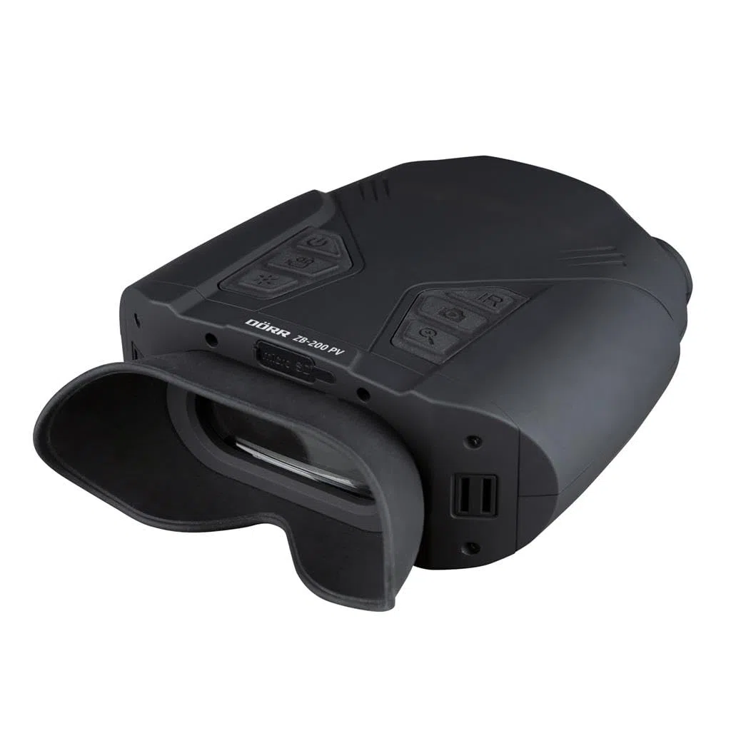 DÖRR ZB-200 PV | Binokulares Nachtsichtgerät | Digitales Nachtsichtfernglas | Foto- & Videoaufnahme | 500m Reichweite | Infrarotbeleuchtung | 2X Digitalzoom | LCD-Sucher