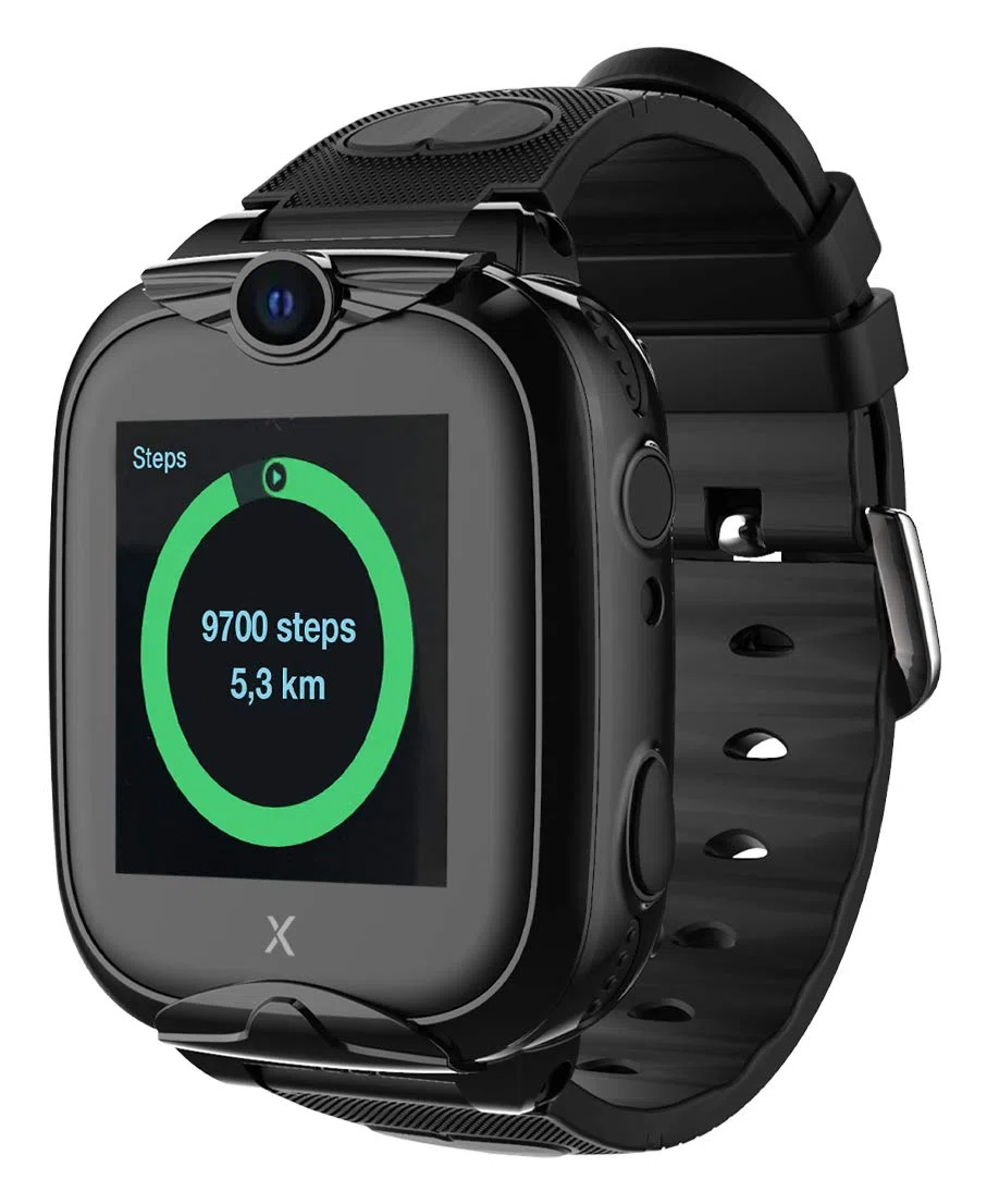 XPLORA XGO 2 - Telefon Uhr für Kinder (SIM-frei) - 4G, Anrufe, Nachrichten, Schulmodus, SOS-Funktion, GPS, Kamera, LED-Licht und Schrittzähler - 2 Jahre Garantie (SCHWARZ)