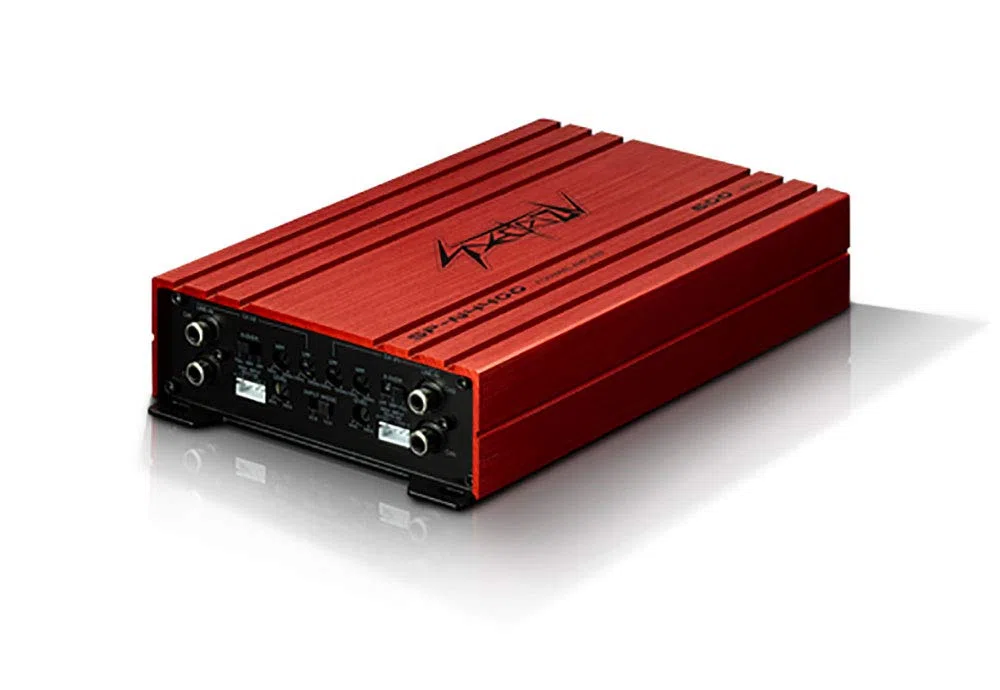 SPECTRON SP-N4400: Kompakter, leistungsstarker 4-Kanal Verstärker fürs Auto, 4 x 100 Watt, Class-D Digital Endstufe mit High-Level Eingängen