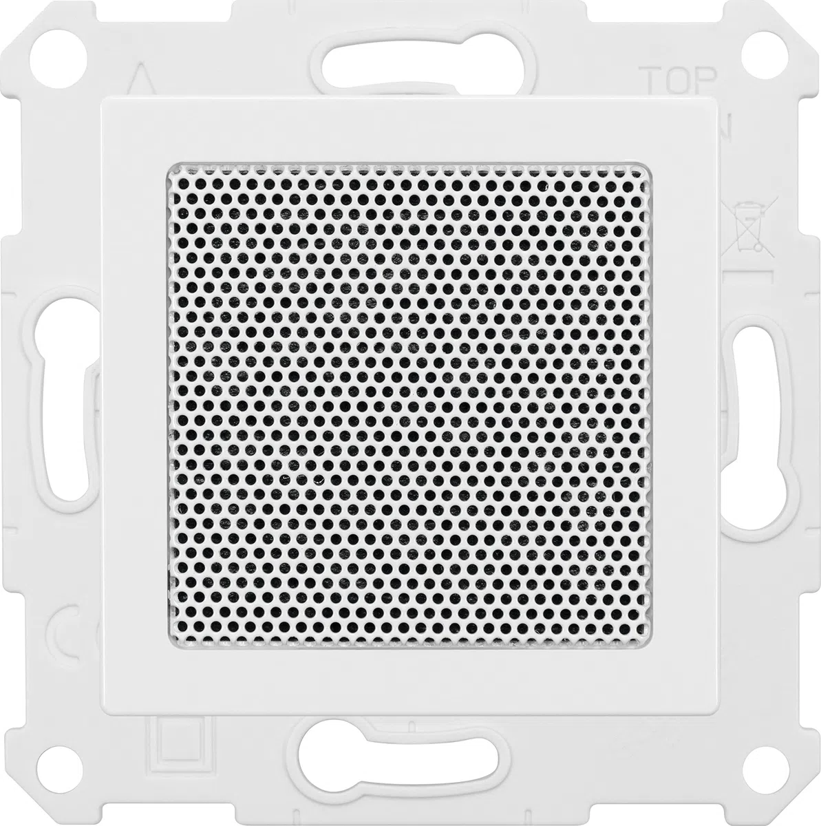 TechniSat Lautsprecher zu DIGITRADIO UP 55 – Einzel Unterputz Speaker (zur Erweiterung des DIGITRADIO UP 55, für die Flexible Montage, 2 Watt, IP20) Frontcover RAL 9016, weiß