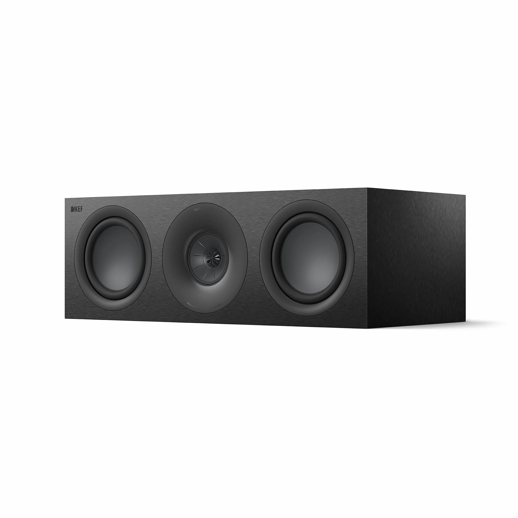 KEF Q6 Meta passiver Center- / LCR-HiFi-Lautsprecher, Satin Black | Musik | TV & Heimkino | Gaming | Geschlossene 3-Wege-Box | 10 cm Uni-Q-Treiber mit MAT | Zwei 16,5 cm Tieftöner