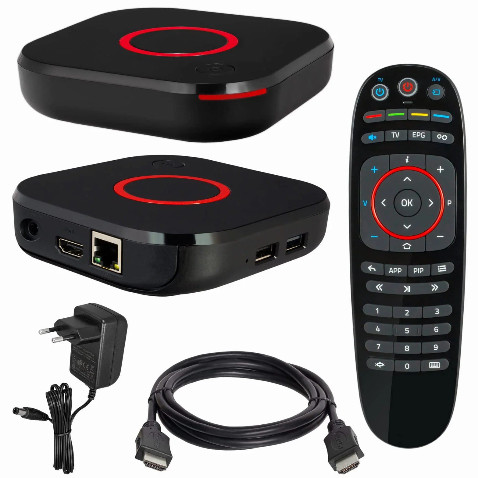 MAG 544w3 Original Infomir & hb-digital 4K Set Top Box Multimedia Player Internet TV Receiver UHD 60FPS 2160p@60 FPS HDMI 2.1 4K- und HEVC-Unterstützung USB3.0 4X ARM Cortex-A35 + HDMI Kabel