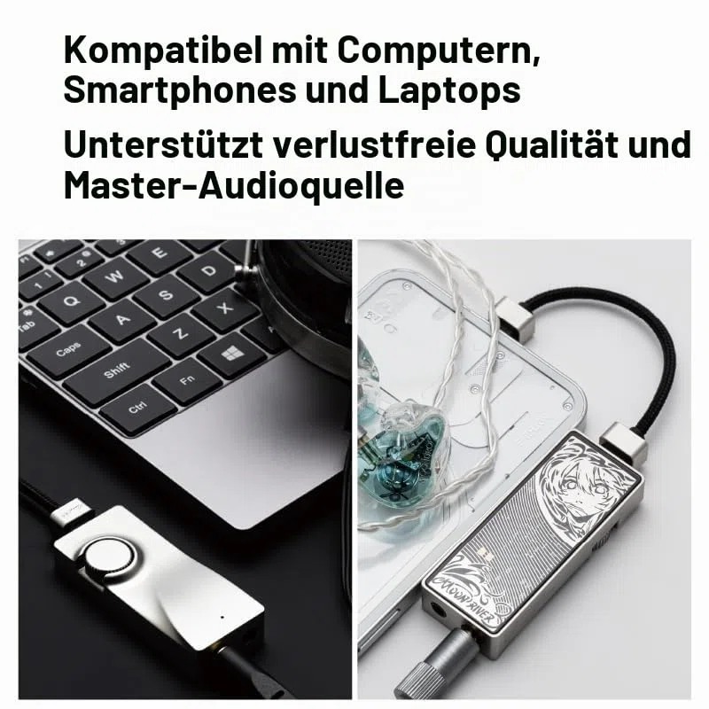 Moondrop Moonriver 3 Kopfhörer-Verstärker, 32 Bit/384 kHz, PCM-Dekodierung, abnehmbares Typ-C-Kabel, 3,5 mm + 4,4 mm Ausgang