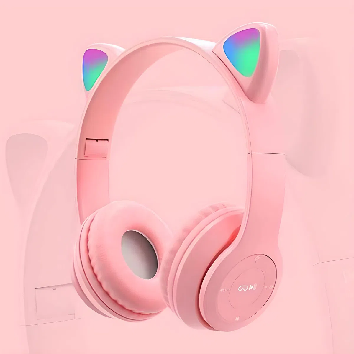 Retoo Kopfhörer Katzenohren, Bluetooth für Kinder, Kabellos Kinderkopfhörer, Over Ear für Schule/Tisch/PC, Mädchen Over-Ear, Anime, Rosa
