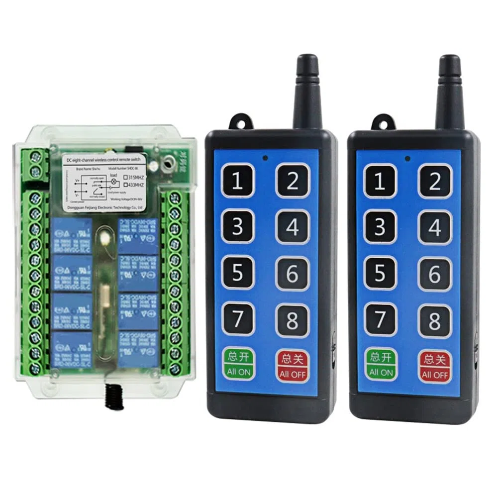 8 K Wireless RF Fernbedienung Schalter 12V/24V/36V 433MHz Remote Cont Wireless Remote Motor Control Switch DC9V-72V