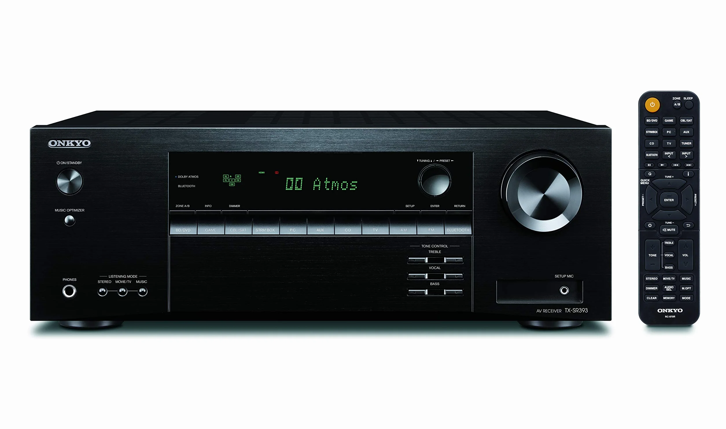 Onkyo TX-SR393(B) 5.2 Kanal AV Receiver Dolby DTS:X AccuEQ AccuReflex 4K Bluetooth 155 W Schwarz