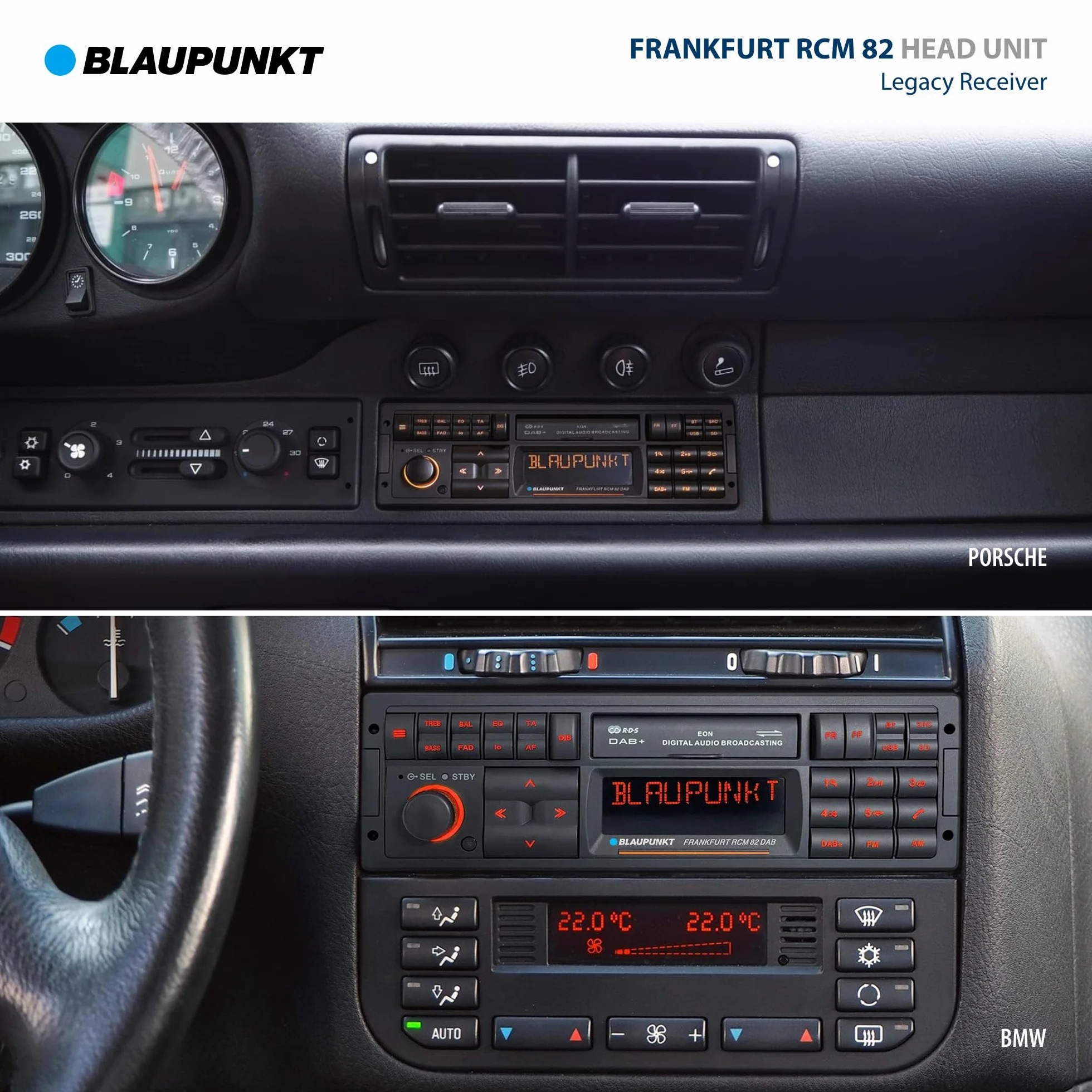 Blaupunkt Frankfurt RCM 82 DAB,1-DIN Autoradio, DAB+, Bluetooth, AUX; USB, SD-Karteneingang, Lenkradfernbedienung, Freisprecheinrichtung, Equalizer, 200 Watt, schwarz