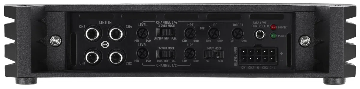 Hifonics Mercury 4v2 - Class A/B Analog 4-Kanal Compact Verstärker mit 500W RMS