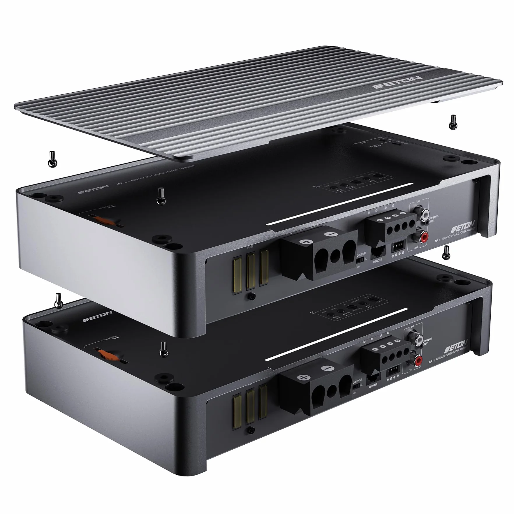 ETON MA 1 – kompakter 1 Kanal Verstärker, leistungsstarke Mini Subwoofer Endstufe für Autos und Reisemobile, Class D Monoblock mit 1 x 690 W