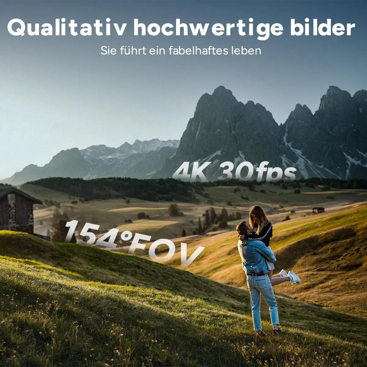 SJCAM C300 Pocket vlog Kamera 4K, 7-Stunden Akkulaufzeit, 6-Achsen-Stabilisierung, Dual-Touchscreen-Körperkamera,30 Meter wasserdicht, für Vlogging und YouTube-Live-Streaming