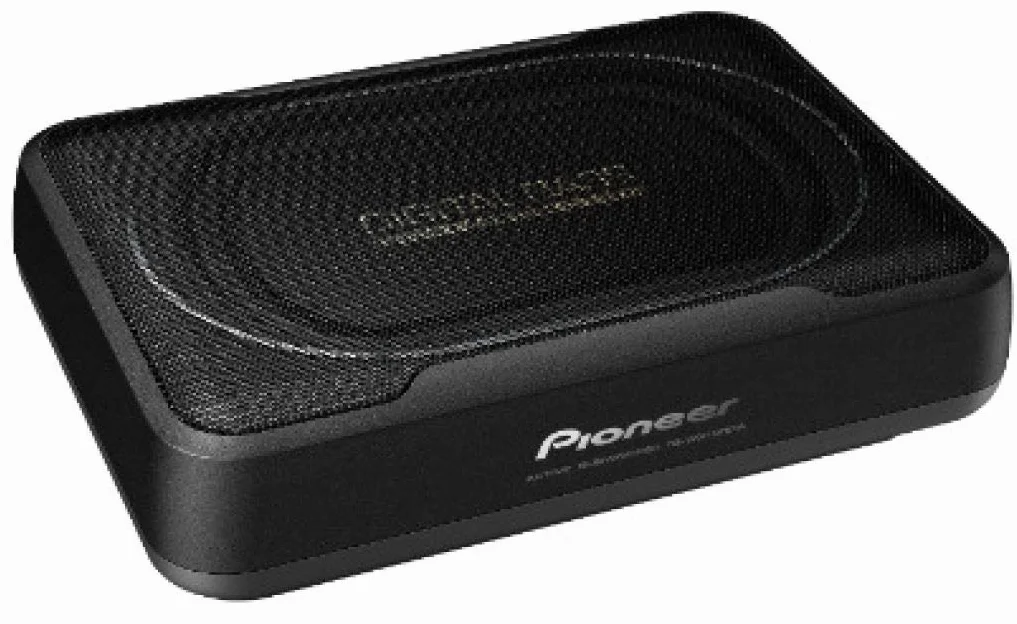 PIONEER TS-WX130EA Aktivsubwoofer, leistungsstarker Gehäuse Subwoofer mit 160 W Maximalleistung, 20 x 13 cm Subwoofer in MDF Gehäuse, IMPP Membran, schwarz, Eingangsnennleistung 50 W