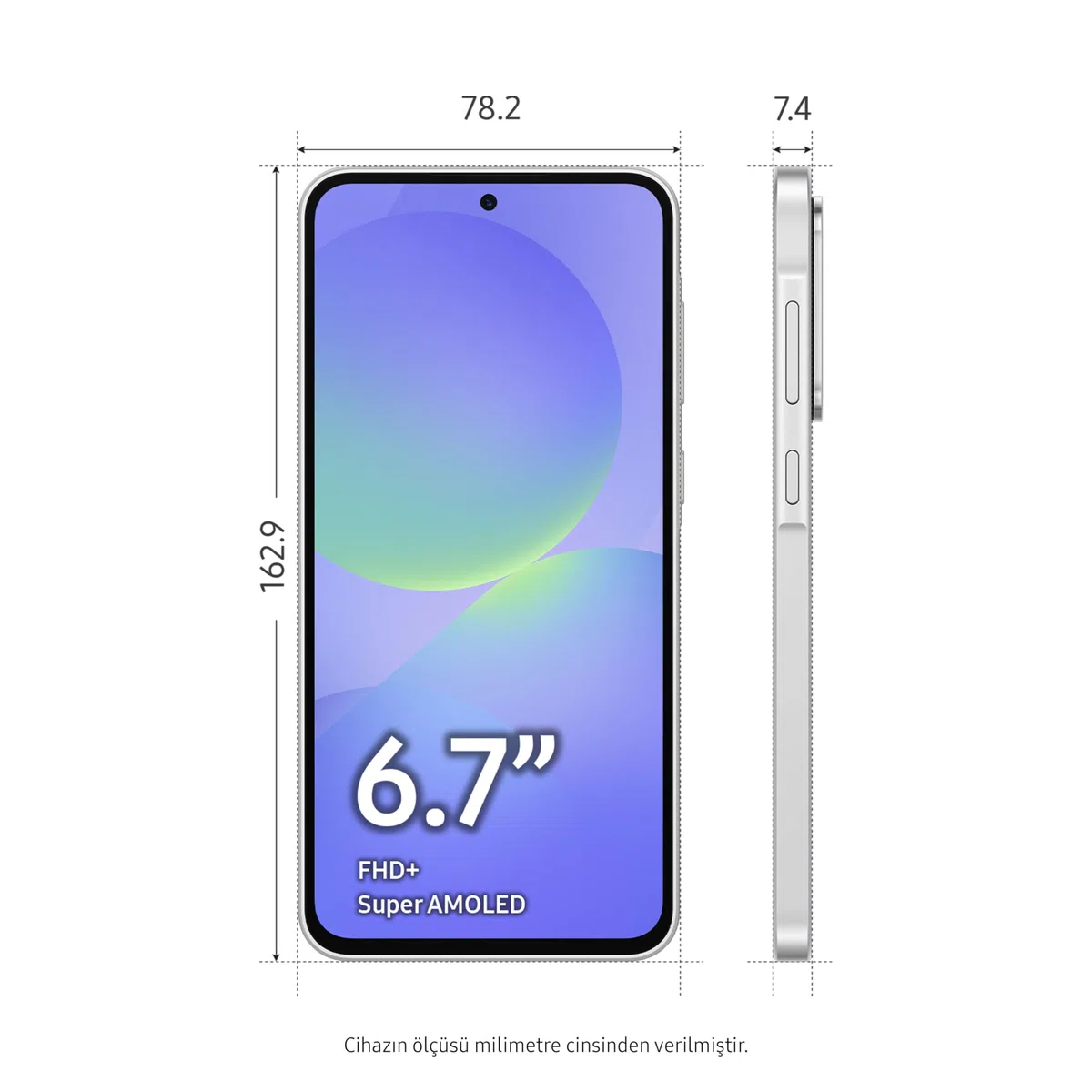Samsung Galaxy A36 5G Smartphone 256GB 8GB RAM hellgrau Octa-Core-Prozessor
