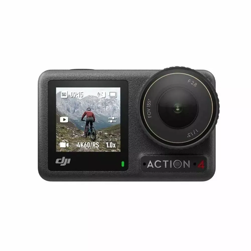 DJI Osmo Action 4 Standard-Combo, 4K/120fps Action Cam mit 1/1,3-Zoll-Sensor, 10-Bit und D-Log M-Farbleistung, Langlebiger 1.770 mAh Akku für Vlogs, Reisen, Outdoor