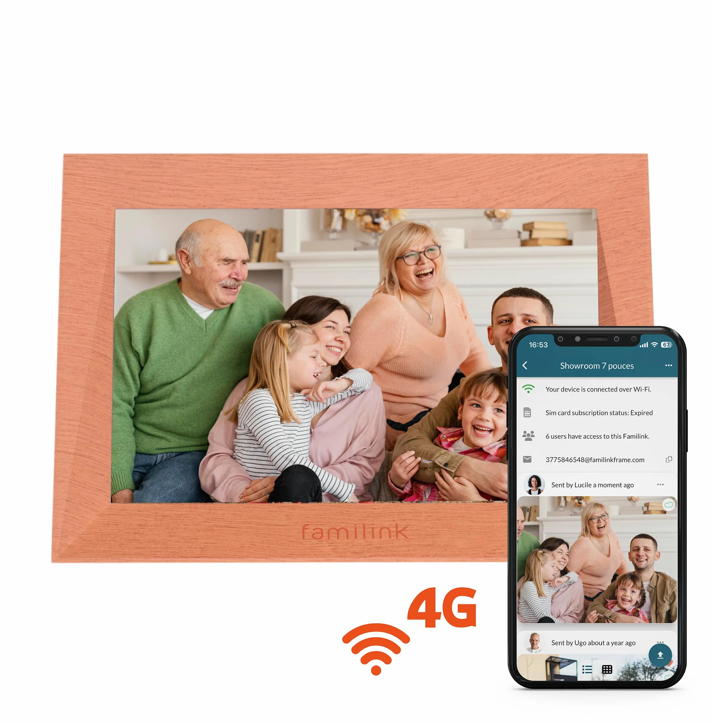 4G Digitaler Fotorahmen für die ältere Generation - Arbeitet mit 4G oder mit Wi-fi - Teilen Sie Bilder einfach mit Ihren Großeltern - Bildschirm 10 Zoll