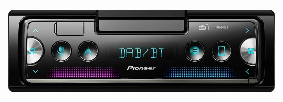 Pioneer SPH-20DAB, 1DIN Autoradio mit RDS und DAB + Bluetooth, USB für MP3, WMA, WAV, FLAC, Android-Unterstützung, iPhone-Steuerung, Smart Sync App