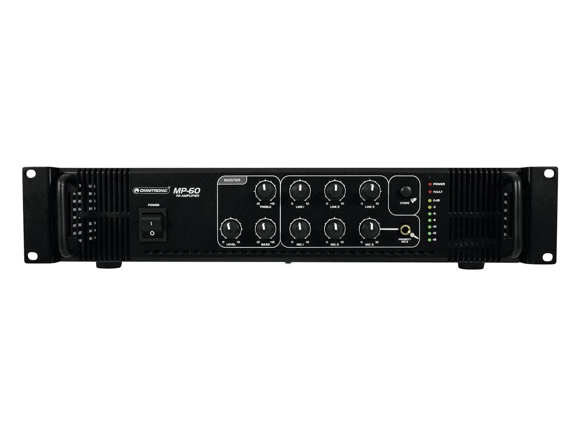 OMNITRONIC MP-60 ELA-Mischverstärker, 60 Watt