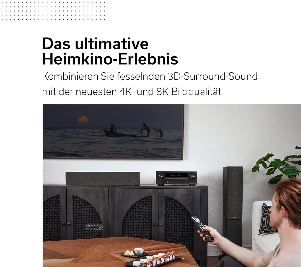 Denon AVR-X1700HDAB 7.2-Kanal AV-Receiver mit Dolby Atmos, DTS:X, 8K HDMI, Bluetooth, WLAN, AirPlay 2, HEOS
