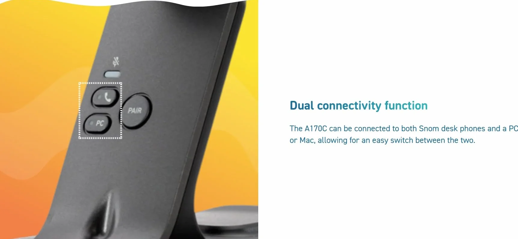 Snom A170C DECT-Headset, BT 5.3, ANC, Hot-Swap Akku, Kabellos, Schwarz, 25m Reichweite, VoIP
