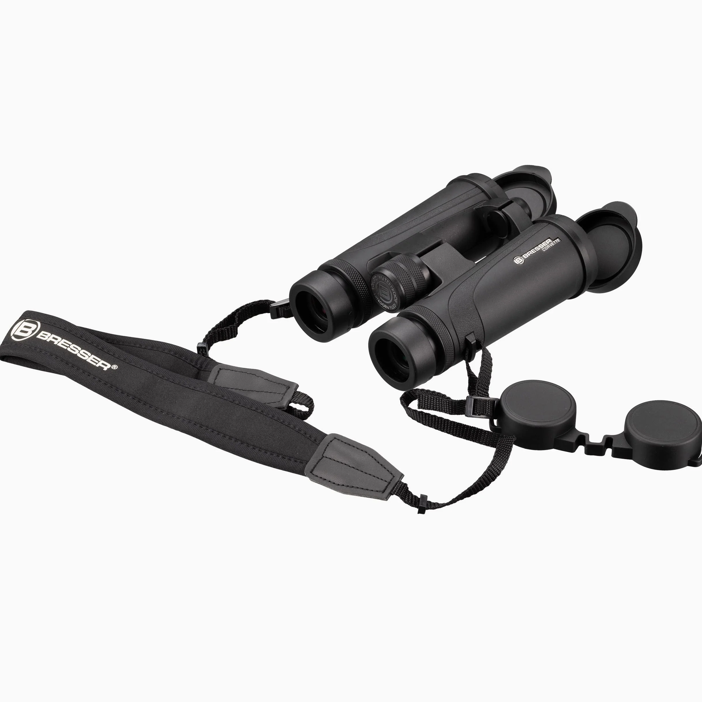 Bresser Fernglas Corvette 10x42 wasserdicht mit Nitrogenfüllung, BaK-4 Glas Prismen, LE-Okularen für angenehme Nutzung, Mehrschichtvergütung und Nylontragetasche