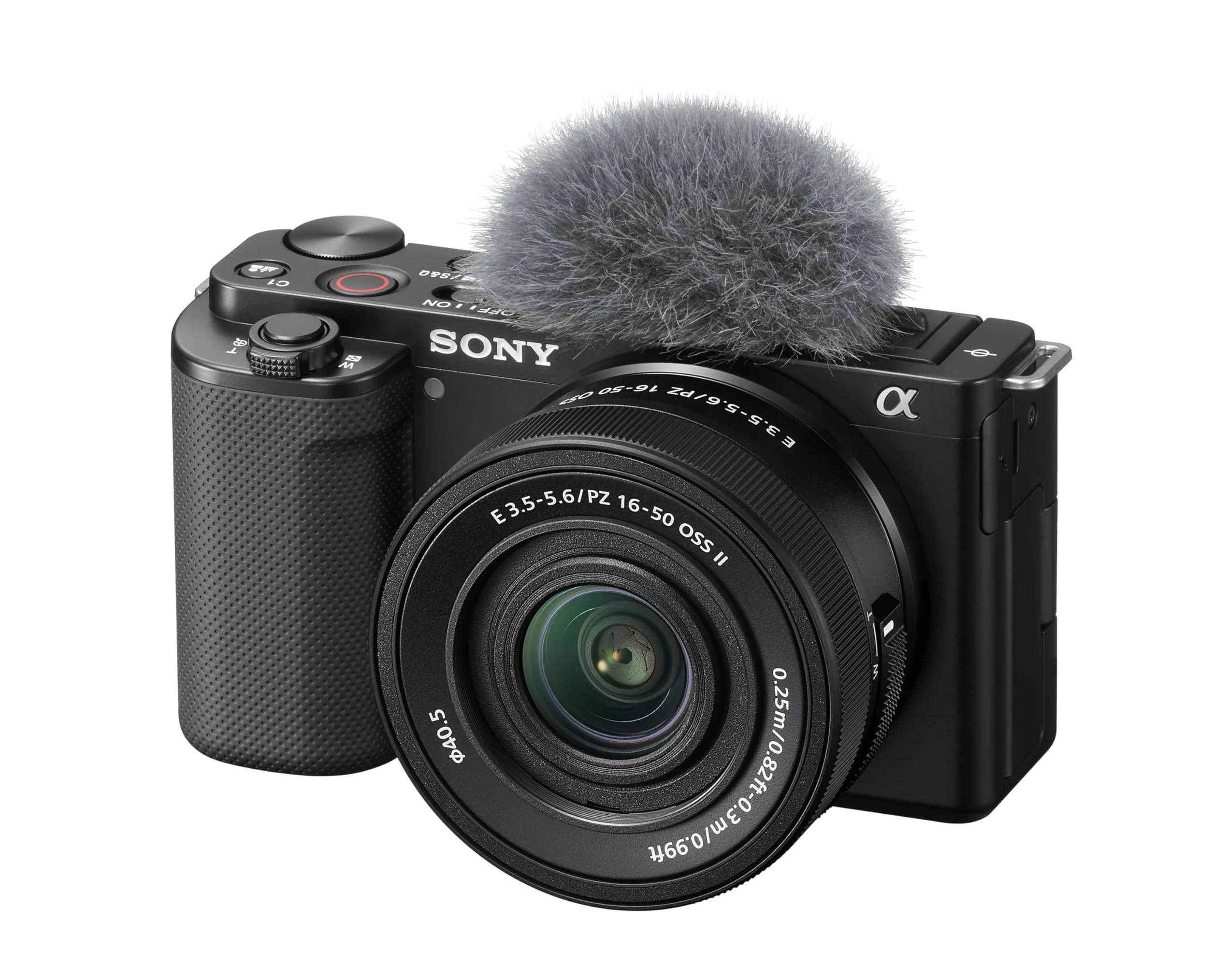 Sony ZV-E10K Systemkamera APS-C 16-50 mm f/3,5-5,6 II Power Zoom Kit-Objektiv dreh- und schwenkbarer Bildschirm Echtzeit-Augenautofokus