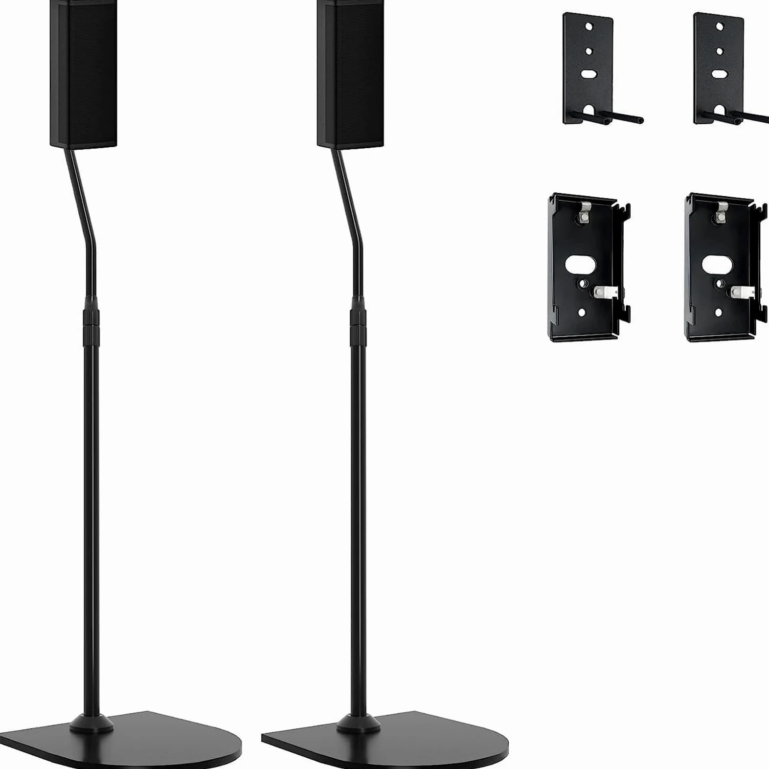 Höhenverstellbarer Ständer für Bose-Lautsprecherständer mit Slideconnect Halterung, für Bose Surround Lautsprecher, Surround 700, OmniJewel Lifestyle 650, CineMate GS Serie II, für Bose OmniJewel