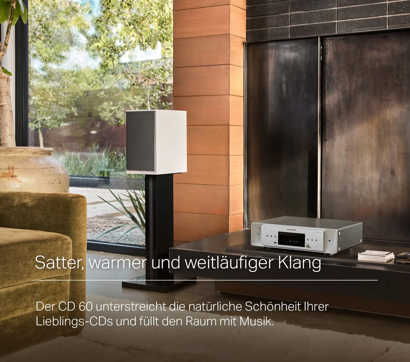 Marantz CD60 HiFi CD Player, CD Spieler mit Hi-Res Audio, Digital/Analog-Wandler, Marantz HDAM Schaltung, Kopfhörer-Verstärker
