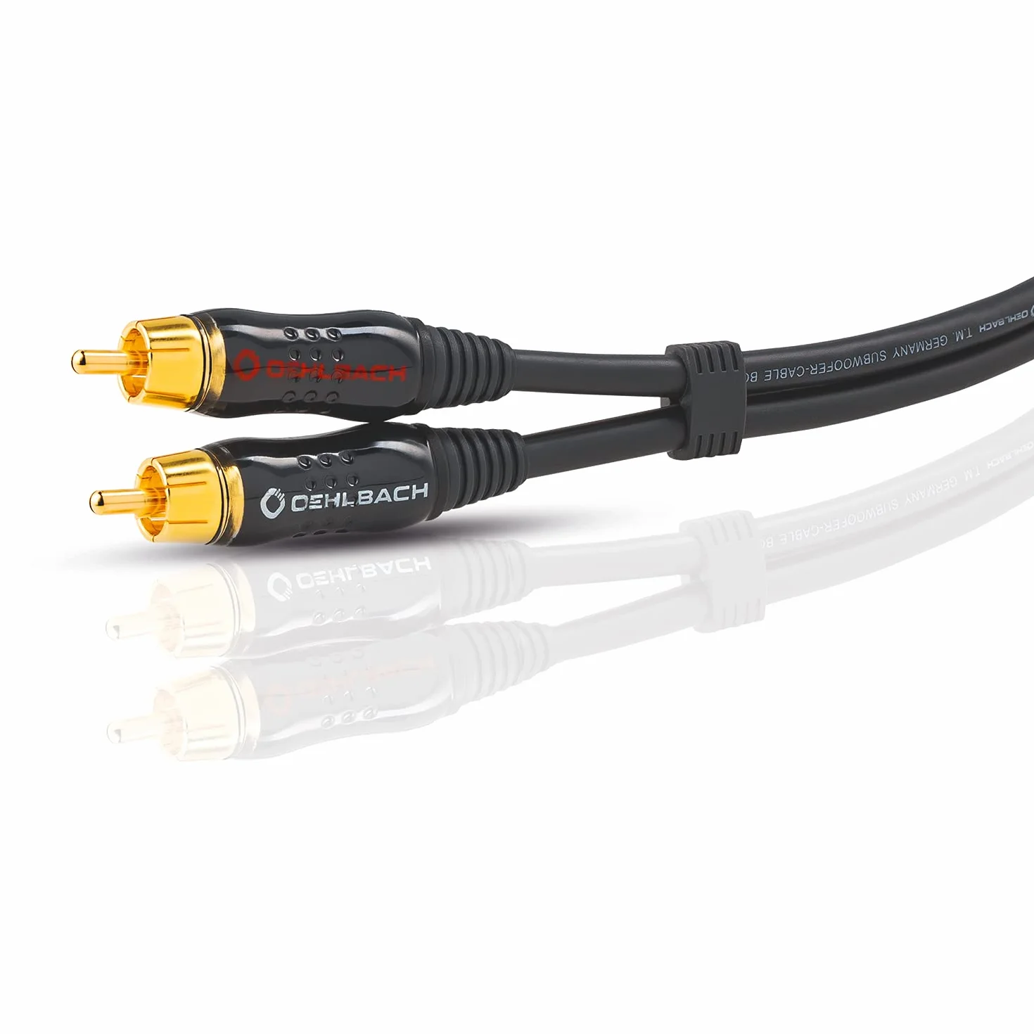 Oehlbach BOOOM - Subwoofer Y-Cinch-Kabel (2 x Cinch auf 1 x Cinch, druckvolle Basswiedergabe & effektive Schirmung) - anthrazit, 15 Meter