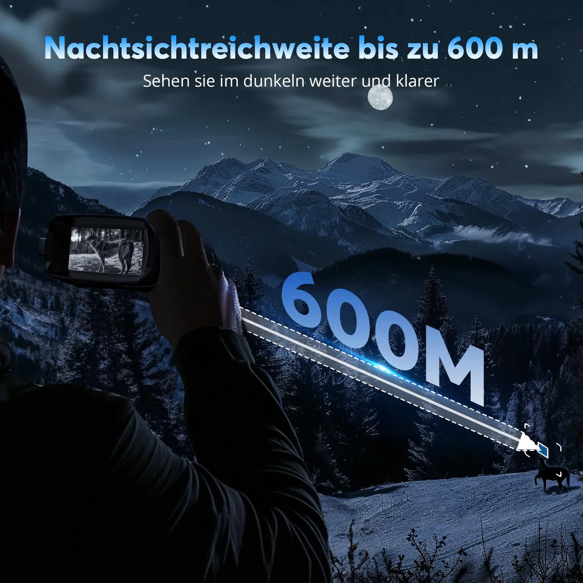 Haokoo 4K Nachtsichtgerät Profi Z095, Schwarz