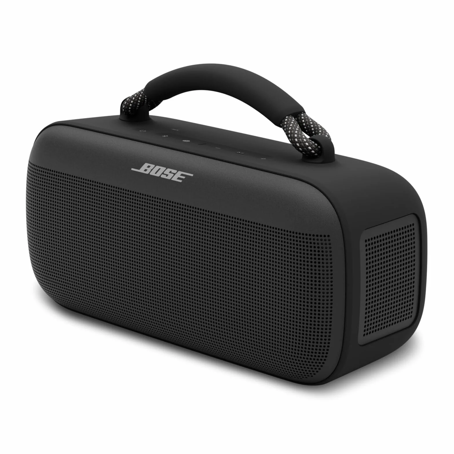 Bose Tragbarer SoundLink Max Lautsprecher, große tragbare Bluetooth Boombox mit Akku, wasserdichte Lautsprecher Boxen, bis zu 20h Akkulaufzeit, USB-C, integrierter 3,5 mm AUX-Eingang, Schwarz